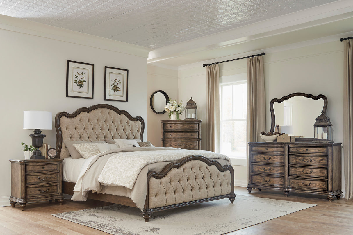 Heath Court Brown Oak Loveseat from Homelegance - Luna Furniture