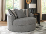 Creston Heights Smolder Oversized Swivel Accent Chair from Ashley - Luna Furniture