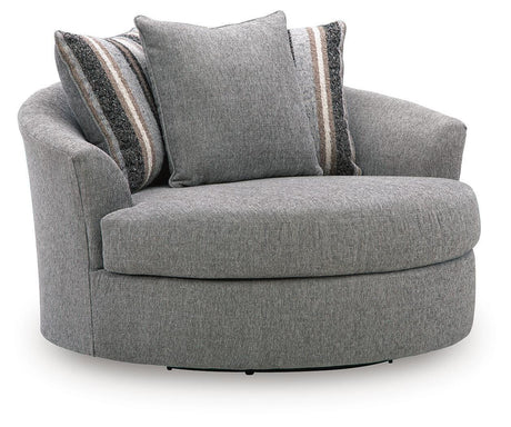 Creston Heights Smolder Oversized Swivel Accent Chair from Ashley - Luna Furniture