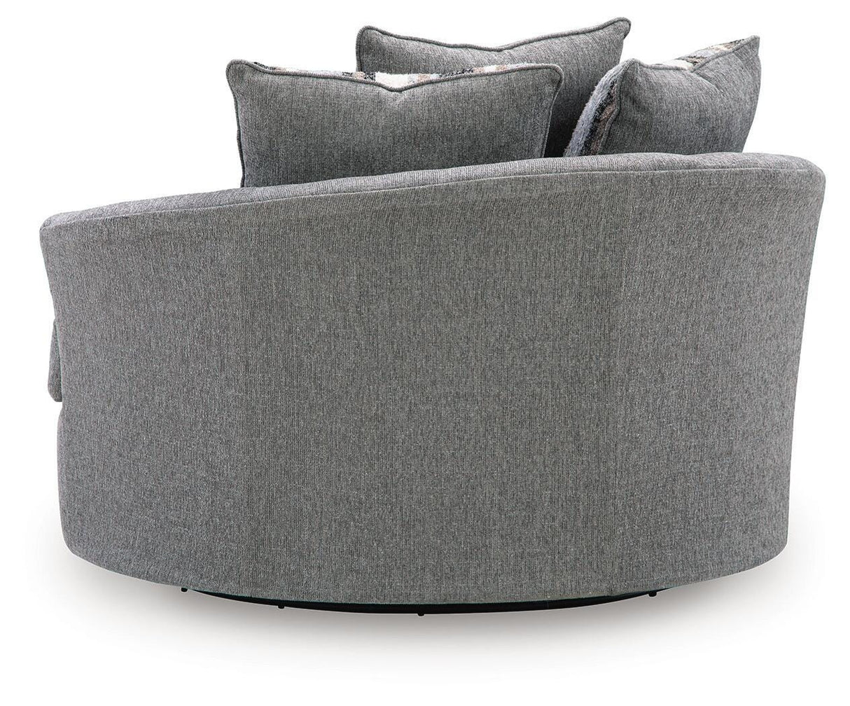 Creston Heights Smolder Oversized Swivel Accent Chair from Ashley - Luna Furniture
