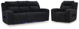 Forest Lake Black Power Reclining Sofa and Power Recliner from Ashley Furniture - Luna Furniture