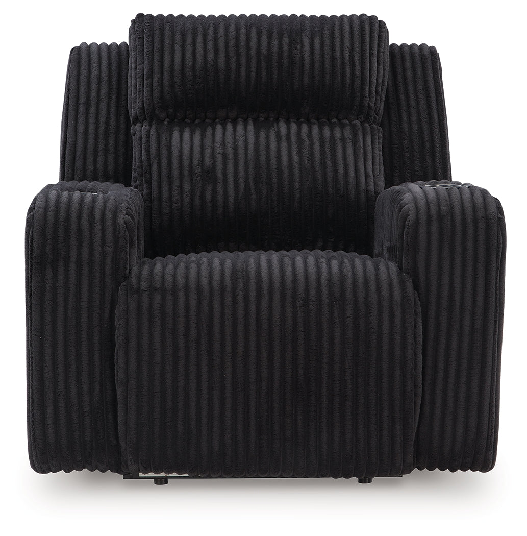 Forest Lake Black Power Reclining Sofa and Power Recliner from Ashley Furniture - Luna Furniture