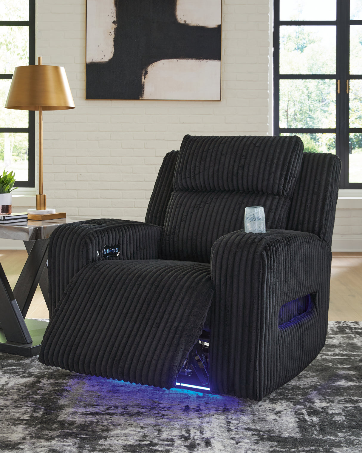 Forest Lake Black Power Reclining Sofa, Loveseat and Recliner from Ashley - Luna Furniture