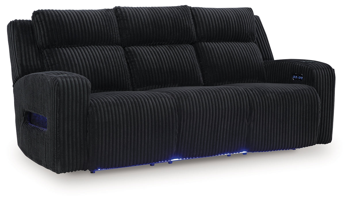 Forest Lake Black Power Reclining Sofa and Power Recliner from Ashley Furniture - Luna Furniture