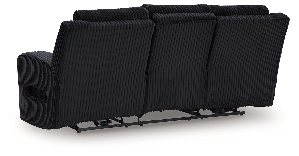 Forest Lake Black Power Reclining Sofa from Ashley - Luna Furniture