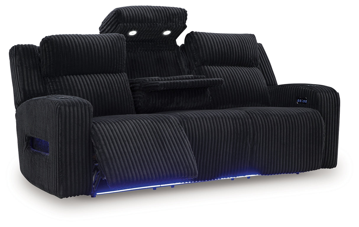 Forest Lake Black Power Reclining Sofa and Power Recliner from Ashley Furniture - Luna Furniture