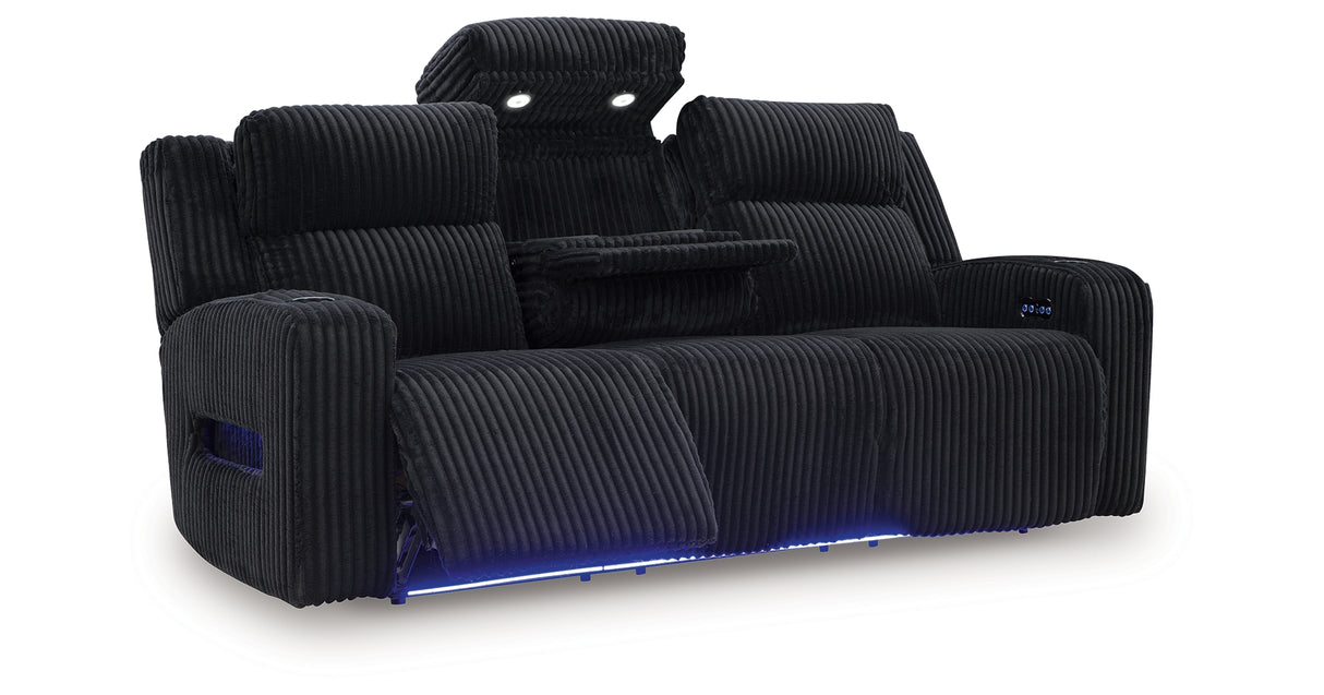 Forest Lake Black Power Reclining Sofa from Ashley - Luna Furniture