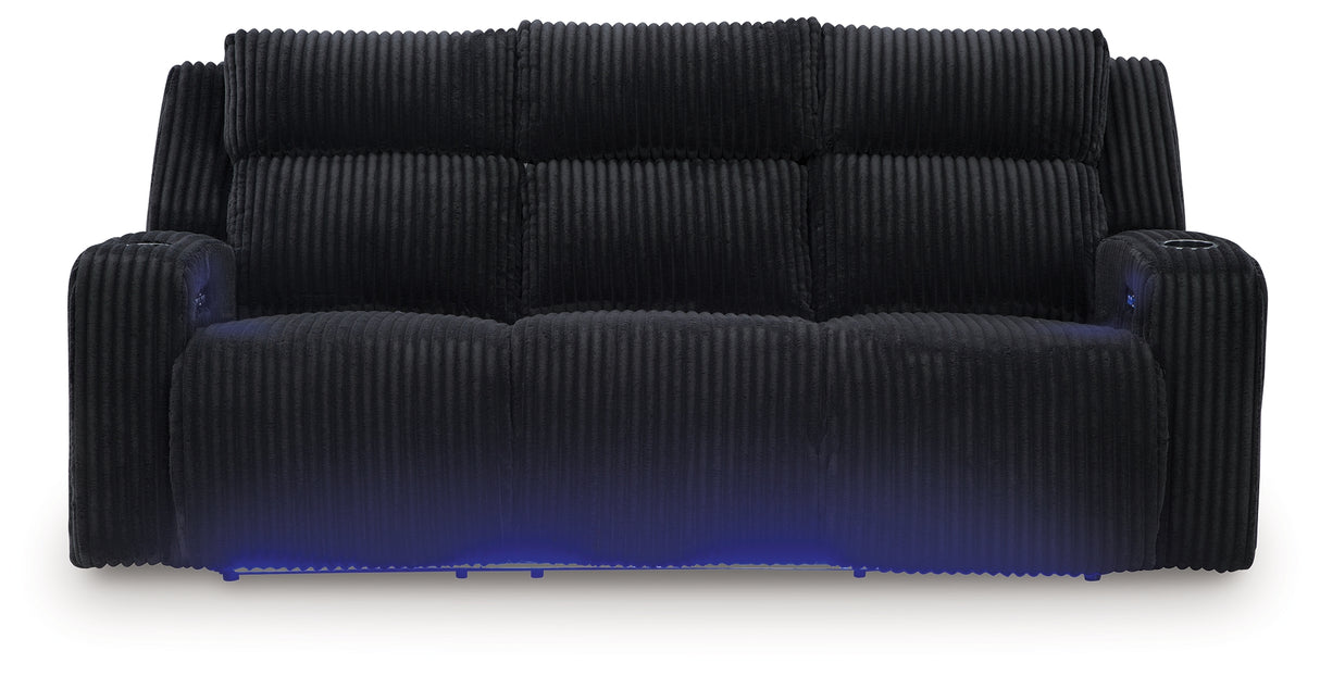 Forest Lake Black Power Reclining Sofa and Power Recliner from Ashley Furniture - Luna Furniture
