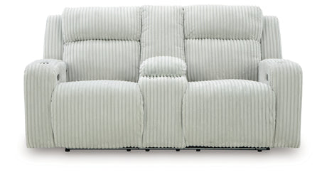Forest Lake Alloy Power Reclining Loveseat with Console from Ashley - Luna Furniture