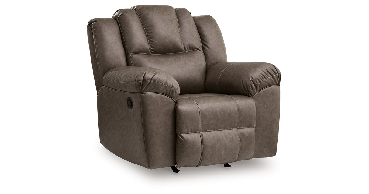 Lowilla Driftwood Recliner from Ashley - Luna Furniture