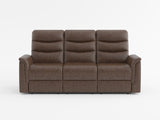 Equinox Brown Power Double Reclining Loveseat with Rounded Track Arms