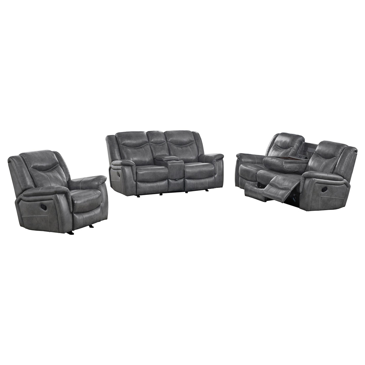 Conrad Gray 3-Piece Living Room Set from Coaster - Luna Furniture