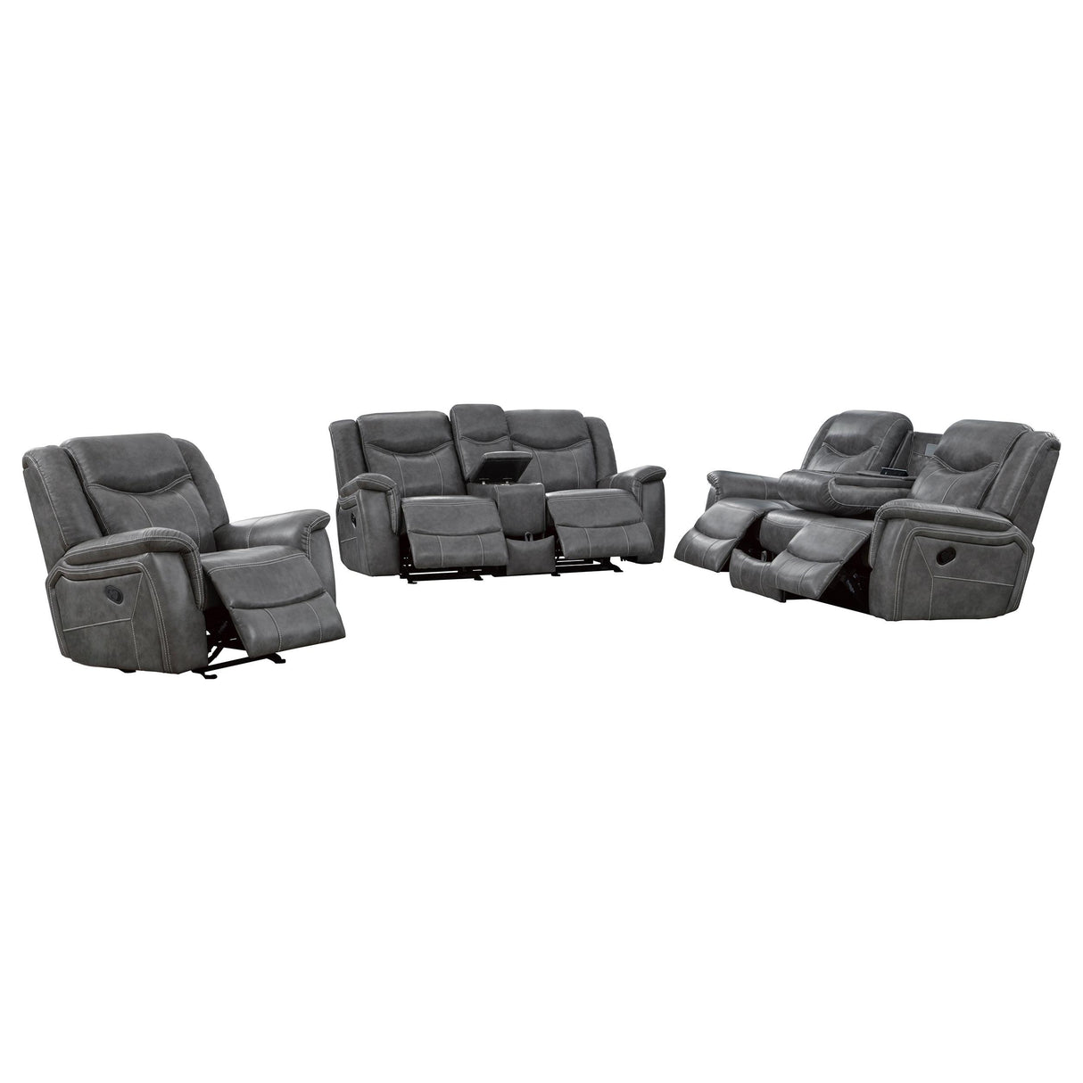 Conrad Gray 3-Piece Living Room Set from Coaster - Luna Furniture