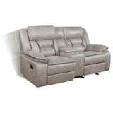 Greer Taupe Upholstered 2-Piece Tufted Living Room Set from Coaster - Luna Furniture