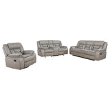 Greer Taupe Upholstered 3-Piece Tufted Living Room Set from Coaster - Luna Furniture