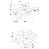 Greer Taupe Upholstered 3-Piece Tufted Living Room Set from Coaster - Luna Furniture