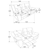 Greer Upholstered Tufted Back Glider Loveseat from Coaster - Luna Furniture
