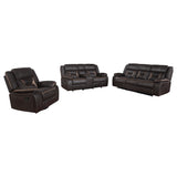 Greer Brown Upholstered 3-Piece Tufted Living Room Set from Coaster - Luna Furniture