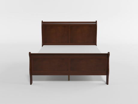 Mayville Brown Cherry 4-Piece Bedroom Set (Queen Bed, Nightstand, Dresser, Mirror) from Homelegance - Luna Furniture