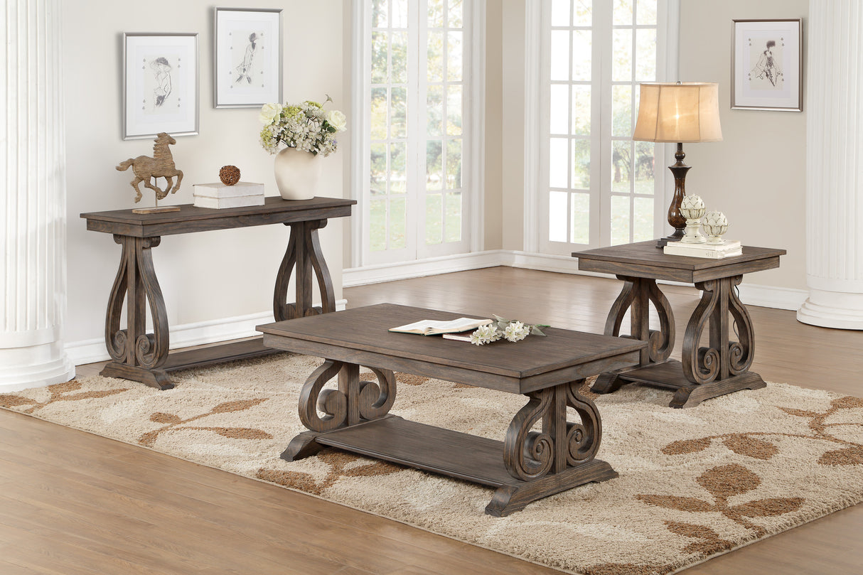 Sarasota Driftwood Brown 102" Extendable Dining Table from Homelegance - Luna Furniture