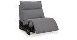 Modmax II Salt and Pepper Salt and Pepper 8-Piece Power Reclining Sectional with Console from Ashley - Luna Furniture