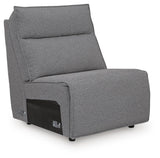 Modmax II Salt and Pepper Salt and Pepper 8-Piece Power Reclining Sectional with Console from Ashley - Luna Furniture