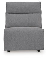 Modmax II Salt and Pepper Salt and Pepper 8-Piece Power Reclining Sectional with Console from Ashley - Luna Furniture