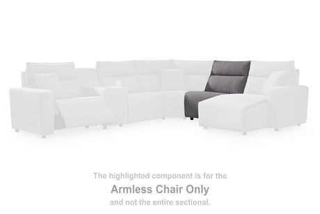 Modmax Salt and Pepper Armless Chair from Ashley - Luna Furniture