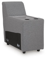 Modmax II Salt and Pepper Salt and Pepper 8-Piece Power Reclining Sectional with Console from Ashley - Luna Furniture