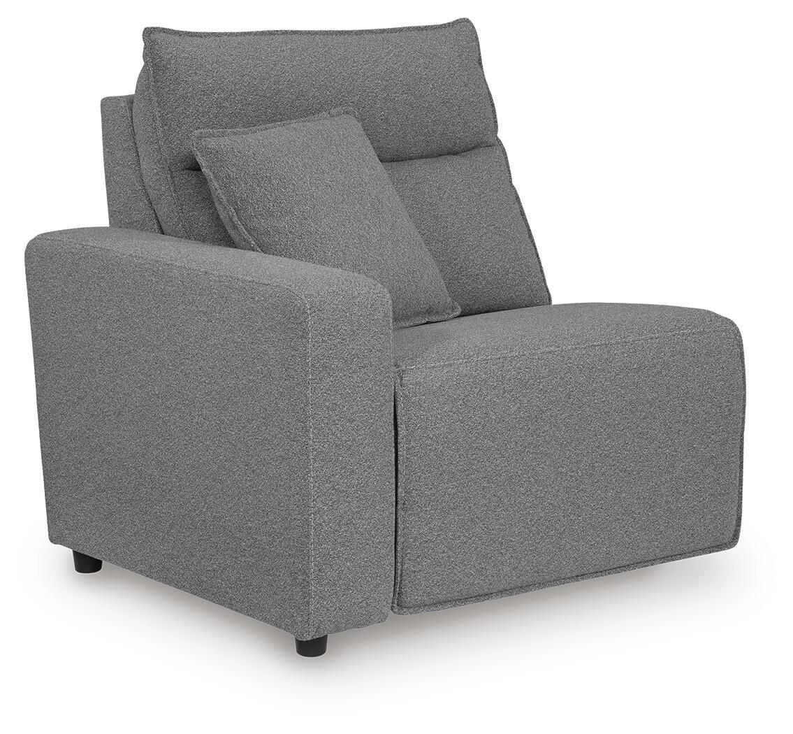 Modmax II Salt and Pepper 7-Piece Power Reclining Sectional with Audio Consoles from Ashley - Luna Furniture