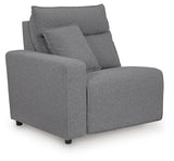 Modmax II Salt and Pepper 7-Piece Power Reclining Sectional with Audio Consoles from Ashley - Luna Furniture