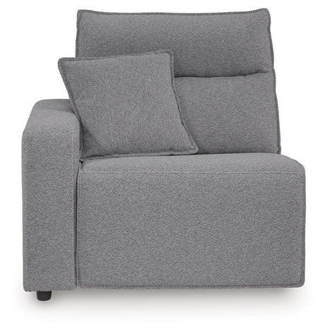 Modmax II Salt and Pepper 7-Piece Power Reclining Sectional with Audio Consoles from Ashley - Luna Furniture