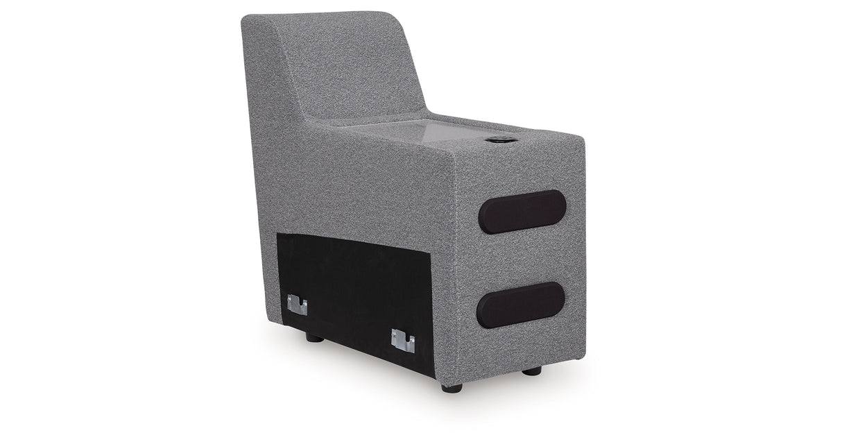 Modmax II Salt and Pepper Console with Audio System from Ashley - Luna Furniture
