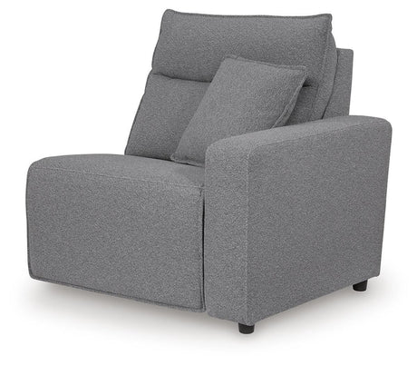 Modmax II Salt and Pepper 7-Piece Power Reclining Sectional with Audio Consoles from Ashley - Luna Furniture