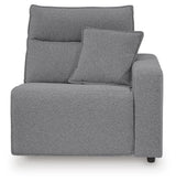 Modmax II Salt and Pepper 7-Piece Power Reclining Sectional with Audio Consoles from Ashley - Luna Furniture