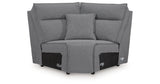 Modmax II Salt and Pepper Salt and Pepper 8-Piece Power Reclining Sectional with Console from Ashley - Luna Furniture