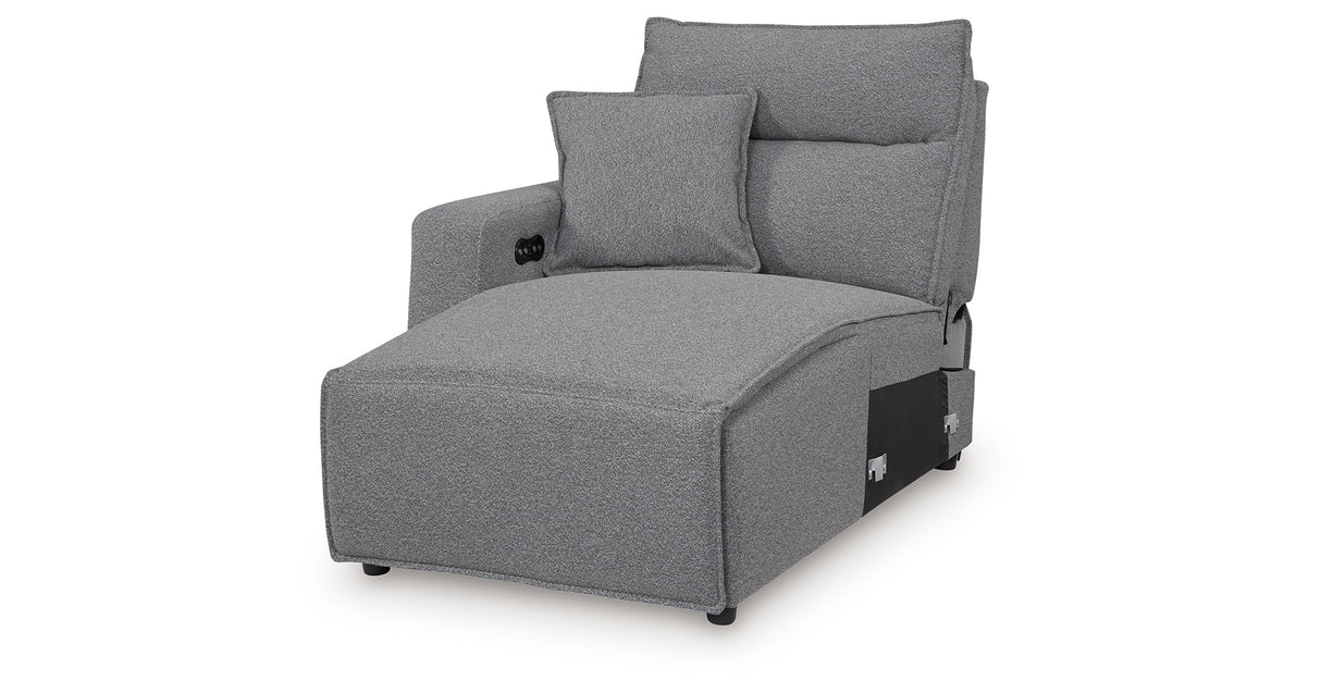 Modmax II Salt and Pepper Salt and Pepper 8-Piece Power Reclining Sectional with Console from Ashley - Luna Furniture