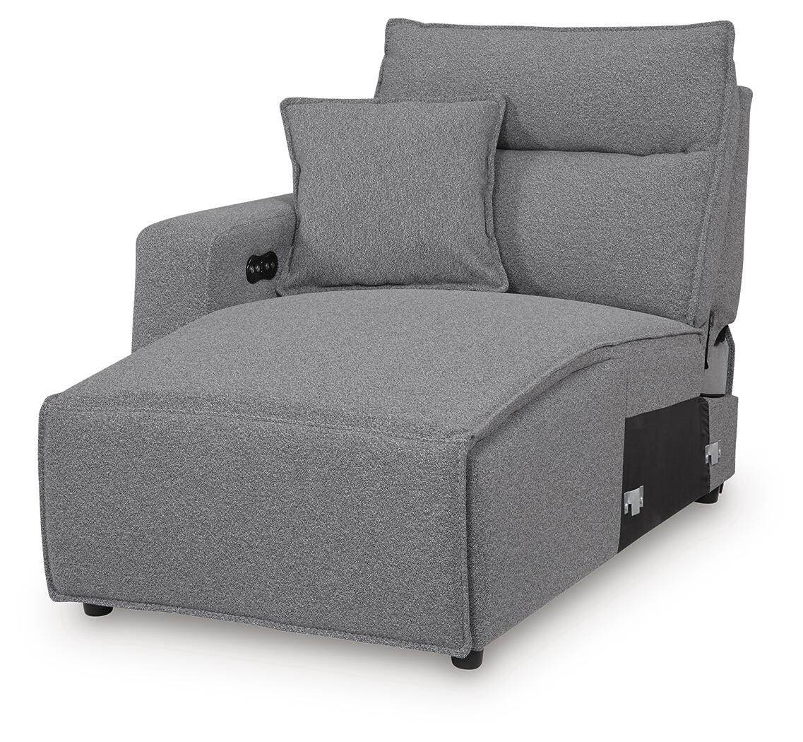 Modmax II Salt and Pepper Salt and Pepper 8-Piece Power Reclining Sectional with Console from Ashley - Luna Furniture