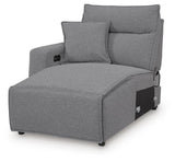 Modmax II Salt and Pepper Salt and Pepper 8-Piece Power Reclining Sectional with Console from Ashley - Luna Furniture
