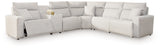 ModMax II Stone 6-Piece Power Reclining Sectional with Console from Ashley - Luna Furniture