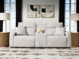 ModMax II Stone 3-Piece Power Reclining Sectional with Console from Ashley - Luna Furniture