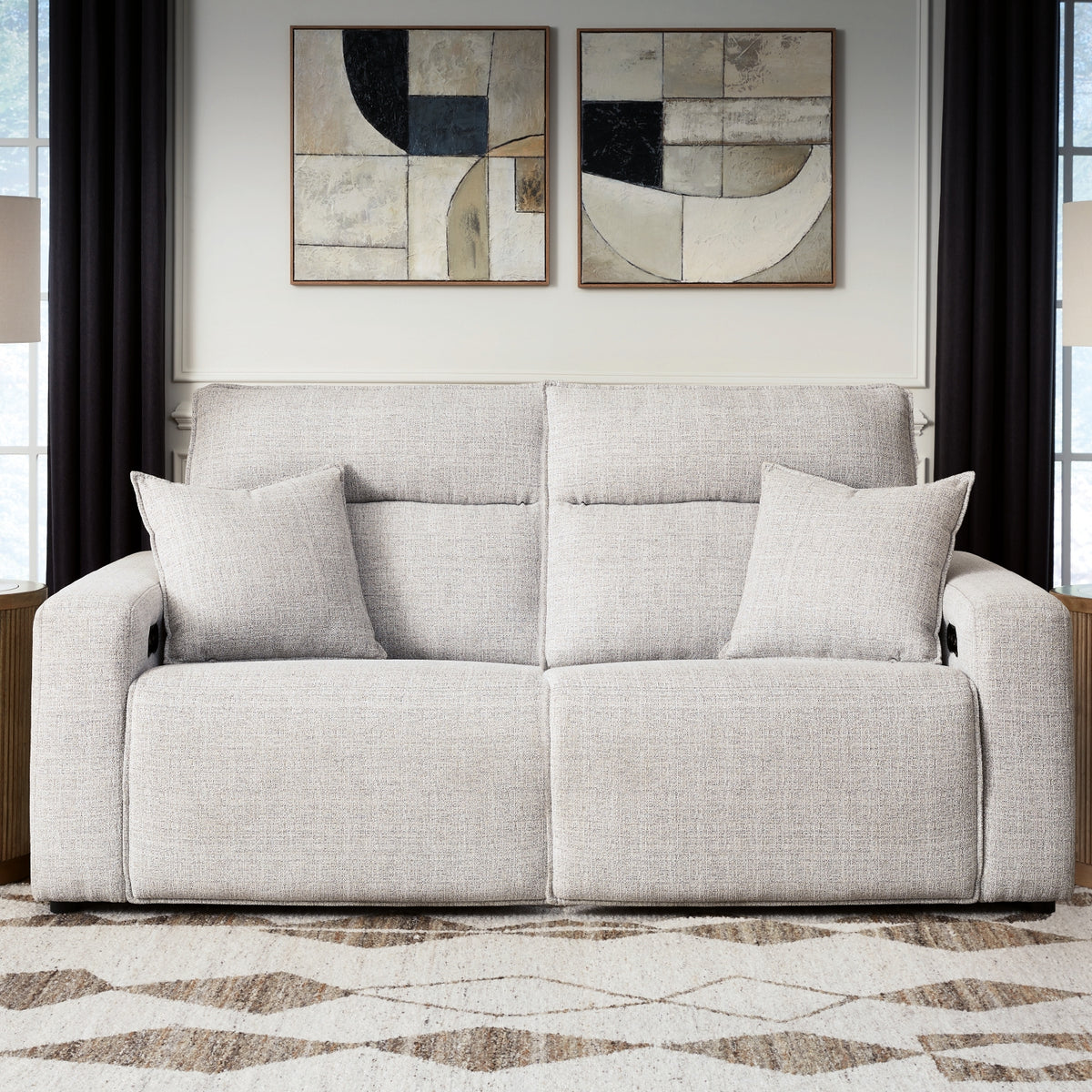 Ashley ModMax II Stone 2-Piece Reclining Loveseat – Luna Furniture