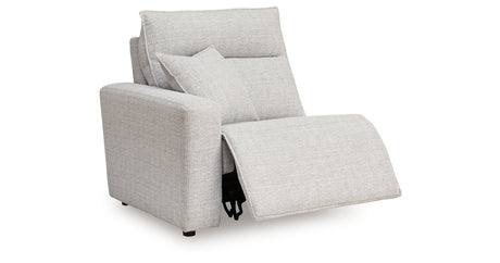 ModMax II Stone Left-Arm Facing Power Recliner from Ashley - Luna Furniture