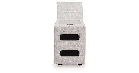 ModMax II Stone Console with Audio System from Ashley - Luna Furniture