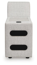 ModMax II Stone Console with Audio System from Ashley - Luna Furniture
