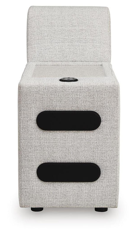 ModMax II Stone Console with Audio System from Ashley - Luna Furniture