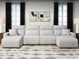 ModMax II Stone 4-Piece Reclining Sectional with Double Chaise from Ashley - Luna Furniture