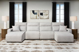 ModMax II Stone 4-Piece Reclining Sectional with Double Chaise from Ashley - Luna Furniture