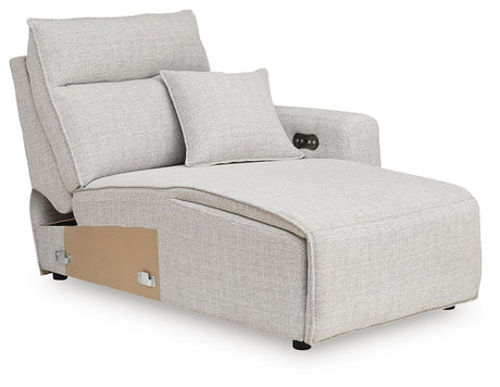 ModMax II Stone Right-Arm Facing Power Chaise from Ashley - Luna Furniture