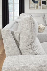 Modmax II Stone 6-Piece Power Reclining Sectional with Chaise and Audio Console from Ashley - Luna Furniture
